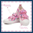 thumbnail image 3 of Toddler Kids Canvas Shoes Sneakers for little Girls Straps Low Top Slip On Unicorn Pink Adjustable Hook Loop with Non-Slip Rubber Sole Lightweight Breathable Size 10, 3 of 5