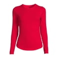 thumbnail image 5 of No Boundaries Juniors' Crew Ribbed Long Sleeve Tee, 5 of 5