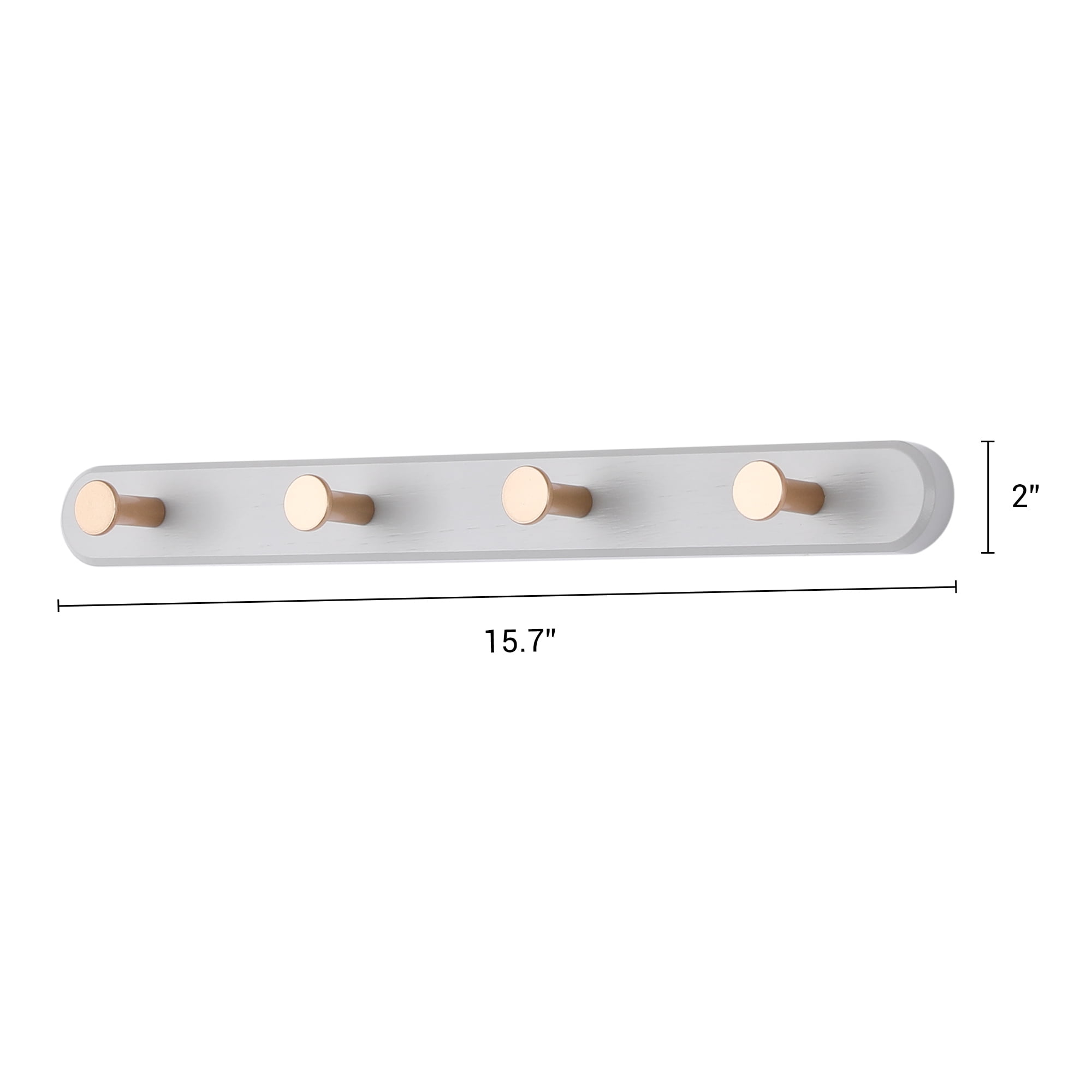 Unique Bargains Coat Rack Wall Mount Coat Hook for Hanging with 4 Hooks Hat Rack Gray