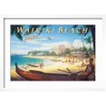thumbnail image 2 of Art.com Waikiki Beach Art Print by Kerne Erickson, White Frame Wall Art, 23" x 17", 2 of 5