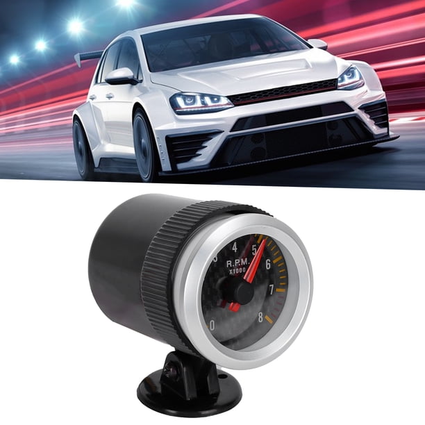 Medidor de RPM, tacómetro de 52 mm/2,05 pulgadas, tacómetro de 0 a 8000 RPM, medidor de minutos de tacómetro, rendimiento finamente ajustado