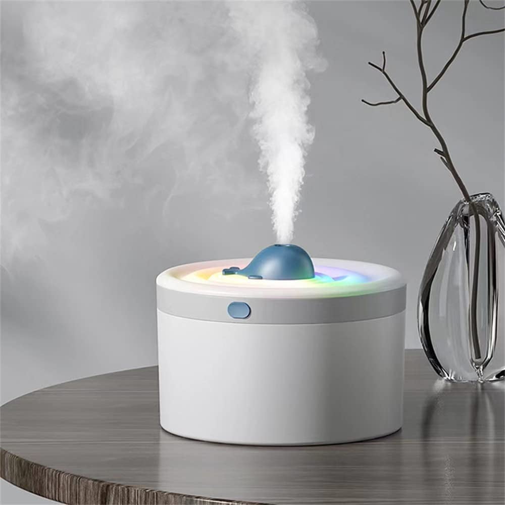 Evomosa Cool Mist Humidifier,1.5L Humidifier for Room, Air Humidifier for Baby Nursery,Auto Shut-Off, Night Light,White