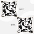 thumbnail image 3 of Kll Seamless Pattern Cute Panda Decorative Throw Pillow Covers Velvet Soft For Couch Sofa Bedroom Living Room Outdoor -20"X20", 3 of 8