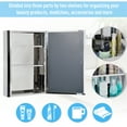 thumbnail image 4 of HomCom Vertical 24" Stainless Steel Bathroom Wall Mirror Medicine Cabinet, 4 of 7