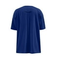 thumbnail image 6 of sovlvnd Womens Oversize Shirts Womens Solid Oversized T Shirts Crewneck Short Sleeve Summer Athletic Tees Shirt Loose Tops Navy 2XL, 6 of 7