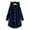 Navy-01, variant on CALAFEBILA Women Coat & Jacket,Women Plus Size Button Plush Tops Hooded Loose Cardigan Wool Coat Winter Jacket