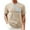 Khaki, variant on Mens Pocket Tee Shirts Qiggri Men Fashion Leisure Color Block Pocket Button Round Neck Short Sleeve Round-Neck Blouses Mens Work Shirts
