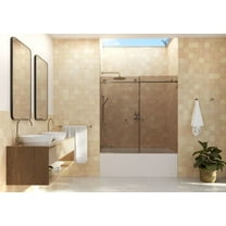 Glass Warehouse Btbsld-60 Equinox 60" High X 60" Wide Sliding Frameless Tub Door - Bronze