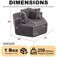 thumbnail image 2 of Leumius 54-inch Modern-style Hexagonal Single Lounge Chair, Chenille-Upholstered Sofa for Lounges, Game Rooms, Living Rooms and Bedroom Grey, 2 of 8