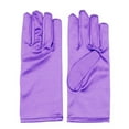 thumbnail image 2 of Premium Solid Color Wrist Length Short Satin Wedding Party Prom Bridal Gloves, 2 of 2