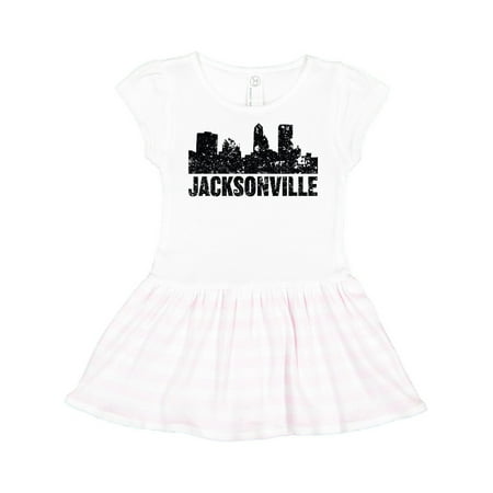

Inktastic Jacksonville Skyline Grunge Gift Toddler Girl Dress