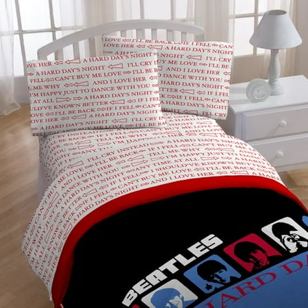 Beatles Hard Days Night Sheet Set Com - The Beatles Bedding Beatles Hard Days Night Sheet Set Com - The Beatles Bedding