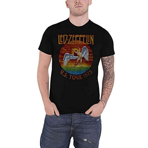 Led Zeppelin USA Tour 1975 Official Mens T Shirt