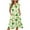 Geen Leaf, variant on Yuyamidu Womens Casual Summer Dresses St Patricks Day Dress V-Neck A-Line Dress Elegant Flutter Ruffle Sleeves Midi Casual Tiered Dresses Green, Size S