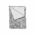 thumbnail image 2 of Abstract Soft Flannel Fleece Blanket, Curved Spiral Branch Lines Monochrome Curved Bands Shabby Form Simplistic Picture, Cozy Plush for Indoor and Outdoor Use, 60" x 80", Black White, by Ambesonne, 2 of 6