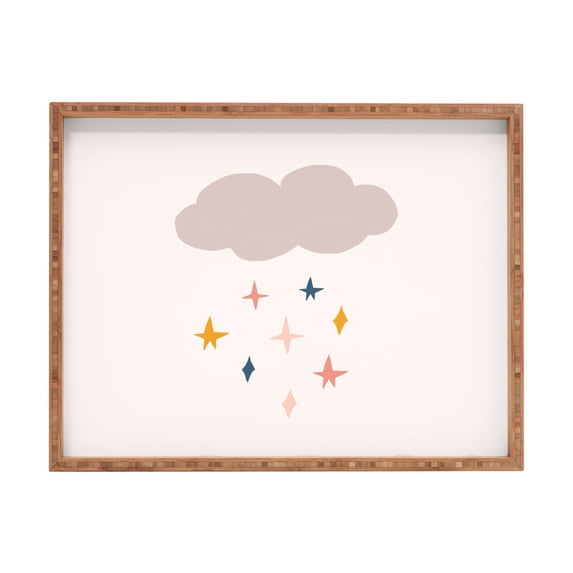 Society6 Hello Twiggs Its Raining Stars 22.5" x 17" X Large Rectangular Tray
