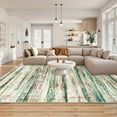 thumbnail image 2 of FairOnly 8'x10'Modern Non Slip Low Pile Area Rug for Living Room Abstract Striped Machine Washable Stain Resistant Floor Rug for Bedroom Laundry,Green, 2 of 7