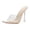Clear, variant on Clear Stiletto Heels for Women Heeled Sandals Rhinestone Transparent Band Slip on Mules Square Open Toe Slides Clear Size 7.5