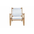 thumbnail image 3 of Boraam Wood Harrison Hexagon Woven Rope Accent Chair Light Grey- Natural Finish, 3 of 7