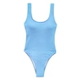 thumbnail image 3 of Traje de baño sexy para mujer, sin espalda, cuello alto, tanga, trajes de baño para mujer Azul, 3 of 4
