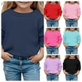thumbnail image 4 of SonxaHe Big Girl's Sweatshirt Long Sleeve Solid Loose Casual Sport Spring Fall Pullover Clothes Red,Sized 14-15, 4 of 4