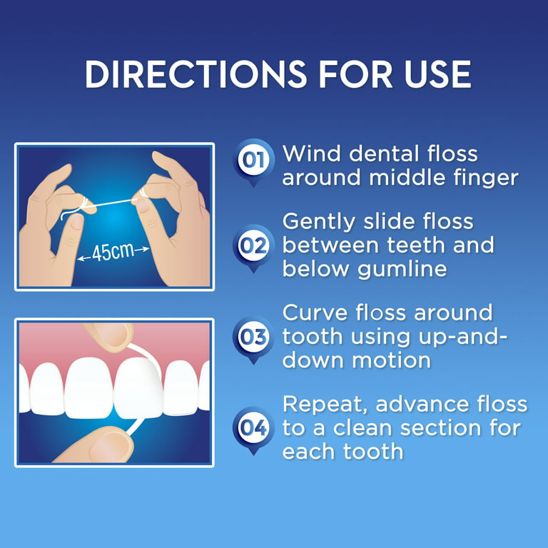Oral-B Super Floss Mint Dental Floss for Braces Bridges - 50 Strips (Pack  of 12)