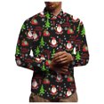 thumbnail image 1 of Awdenio Chemise Imprimée à Manches Longues Hommes Casual Polyvalent Top, 1 of 6