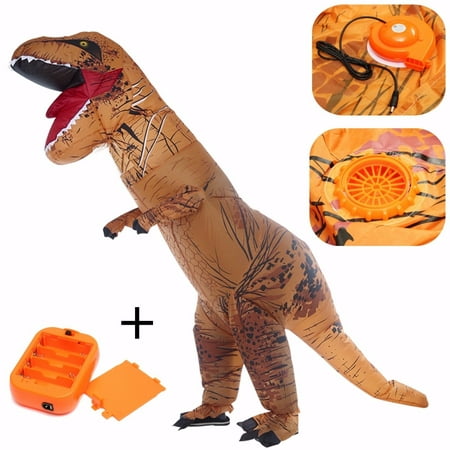 2 Meters High Adult T-Rex Inflatable Jumpsuit Funny Dinosaur Blow Up Fes-tival Costume Outfit