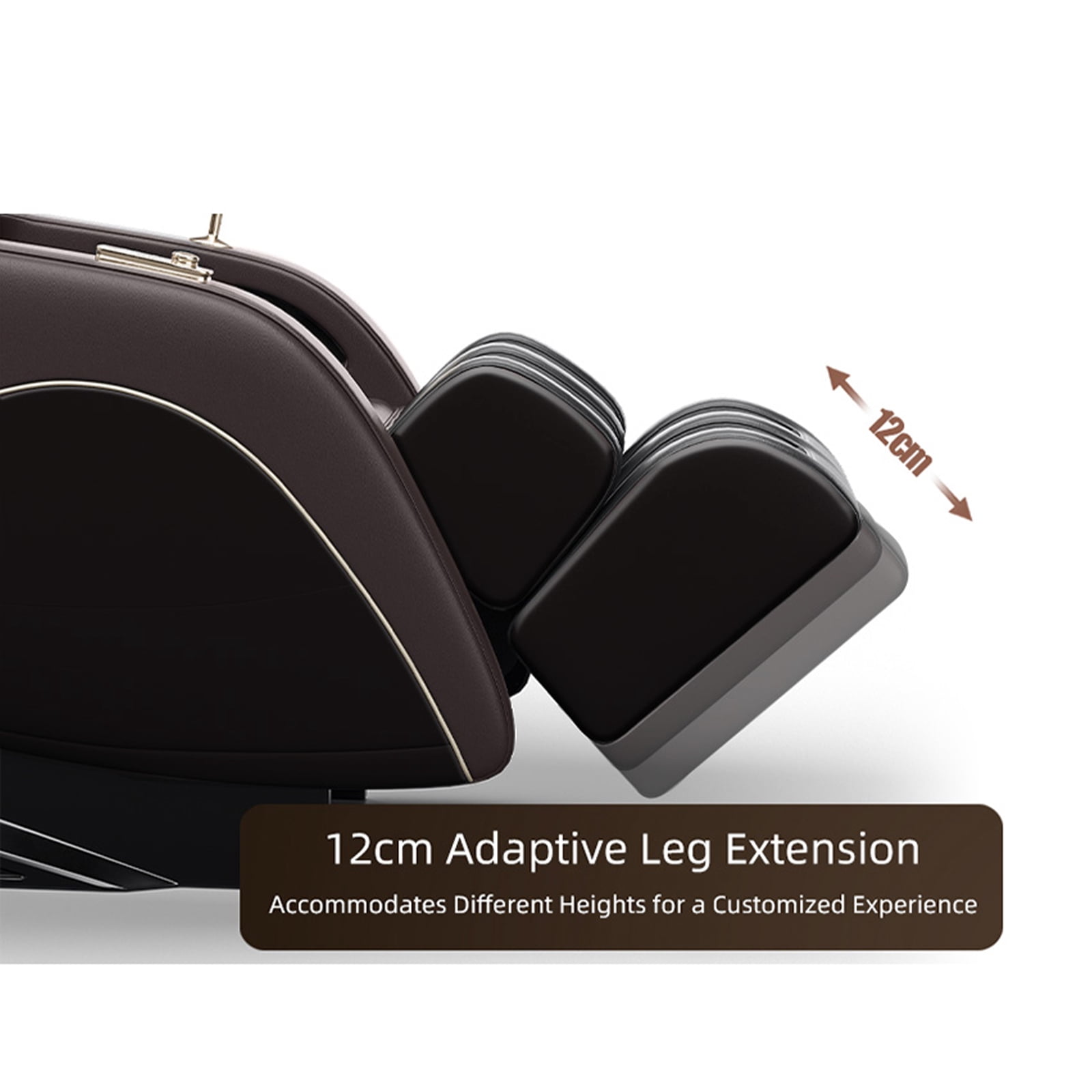 MAYEERTY Zero Gravity Recliner with SL-Track Shiatsu, Waterproof Massage Chair Full Body for Thai Stretching & Airbag Compression, Brown