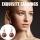 thumbnail image 1 of Pendientes de mujer Fiudx forma de gota piedra preciosa redonda color café, 1 of 5