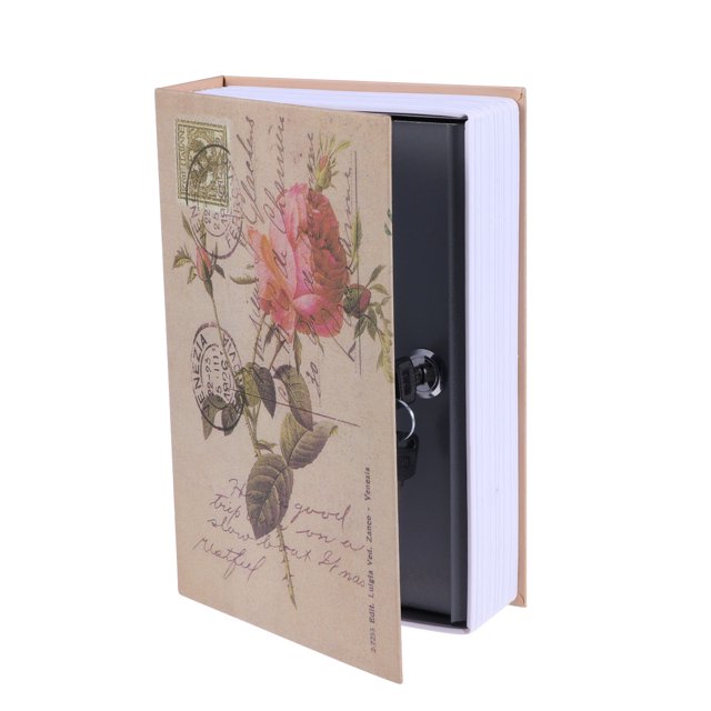 1PC Decorative Novelty Creative Vintage Style Durable Secret Security Safe Key Lock Book Cash Money Box Jewelry Organizer Box