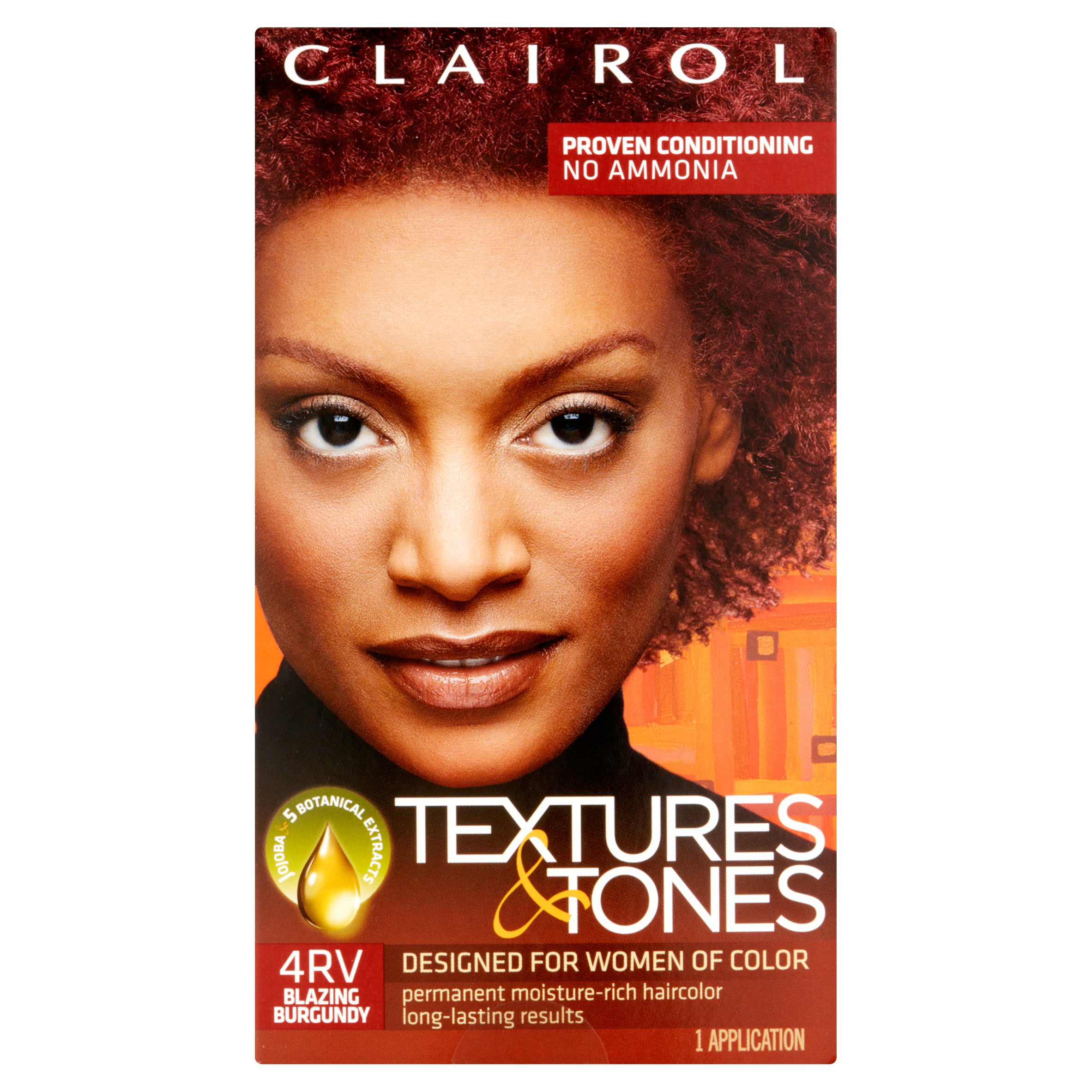 Clairol Textures & Tones 4RV Blazing Burgundy Permanent Moisture-Rich