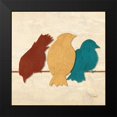 thumbnail image 2 of Pinto, Patricia 12x12 Black Modern Framed Museum Art Print Titled - Birds II, 2 of 5
