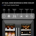 thumbnail image 3 of Luchar Wine and Beverage Refrigerator, 24 Inch Beverage Fridge with Glass Door, Dual Zone Wine Cooler, 3 of 9