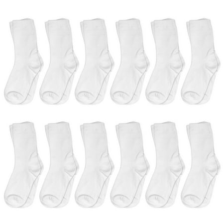 

12 Pairs Girl Toddler Kids Cotton Crew Socks