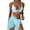 Blue Bikini Tankini Clearance, variant on Bikini Sets for Teens Swimsuit 3-Piece Juniors Bathing Suit,Halter Cute Push Up Bra,White Thongs and Ruffle Skirt Swimwear Cover Up