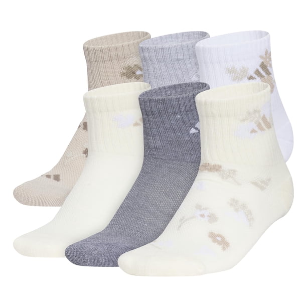 Calcetines cortos Adidas para niños, paquete de 6 unidades, acolchados y frescos