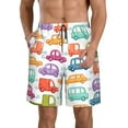 thumbnail image 1 of Honeii Shorts Décontractés pour Hommes avec Imprimé de Voitures Doodle, Maillots de Bain Séchage Rapide Shorts de Plage-3x-Grand, 1 of 6