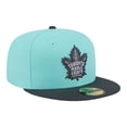 thumbnail image 3 of Men's New Era  Turquoise/Charcoal Toronto Maple Leafs Two-Tone Color Pack 59FIFTY Fitted Hat, 3 of 5