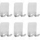 thumbnail image 1 of Ganchos autoadhesivos de acero inoxidable BRILLAR paquete de 6 para maquinilla de afeitar ducha cocina baño toalla albornoz, 1 of 5