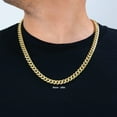 thumbnail image 2 of Nuragold 10k Real Yellow Gold Miami Cuban Link 9mm Chain Necklace (16"-30") Italian Jewelry for Men & Women, 2 of 11
