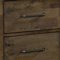 thumbnail image 3 of 2 Drawer Wooden Nightstand With Metal Handle, Brown- Saltoro Sherpi, 3 of 5