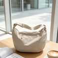 thumbnail image 6 of Women's Waterproof Nylon Crossbody Bag - Large Capacity Tote for Daily Use, Lightweight Casual Shoulder Bag with Detachable Strap, Perfect for Work, , Travel and Shopping White, 6 of 6