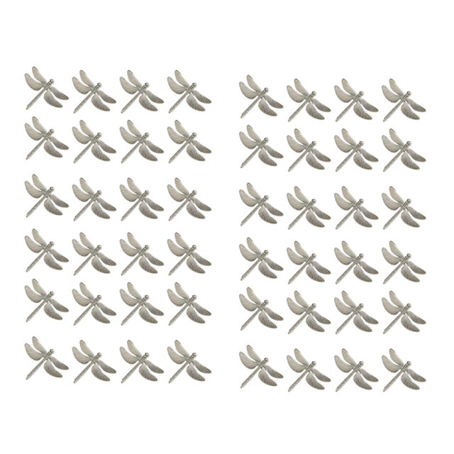 48 Piezas Anillo de Servilleta de Libélula, Hebilla de Servilleta de Aleación de Zinc Anillo de Servilleta de Plata