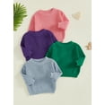 thumbnail image 3 of Miaouyo Kids Baby Boys Girls Knit Fall Sweater 0 3 6 9 12 18 24 Months 2T 3T 4T 5T Fashionable Versatile Solid Color Crew Neck Long Sleeve Tops, 3 of 9