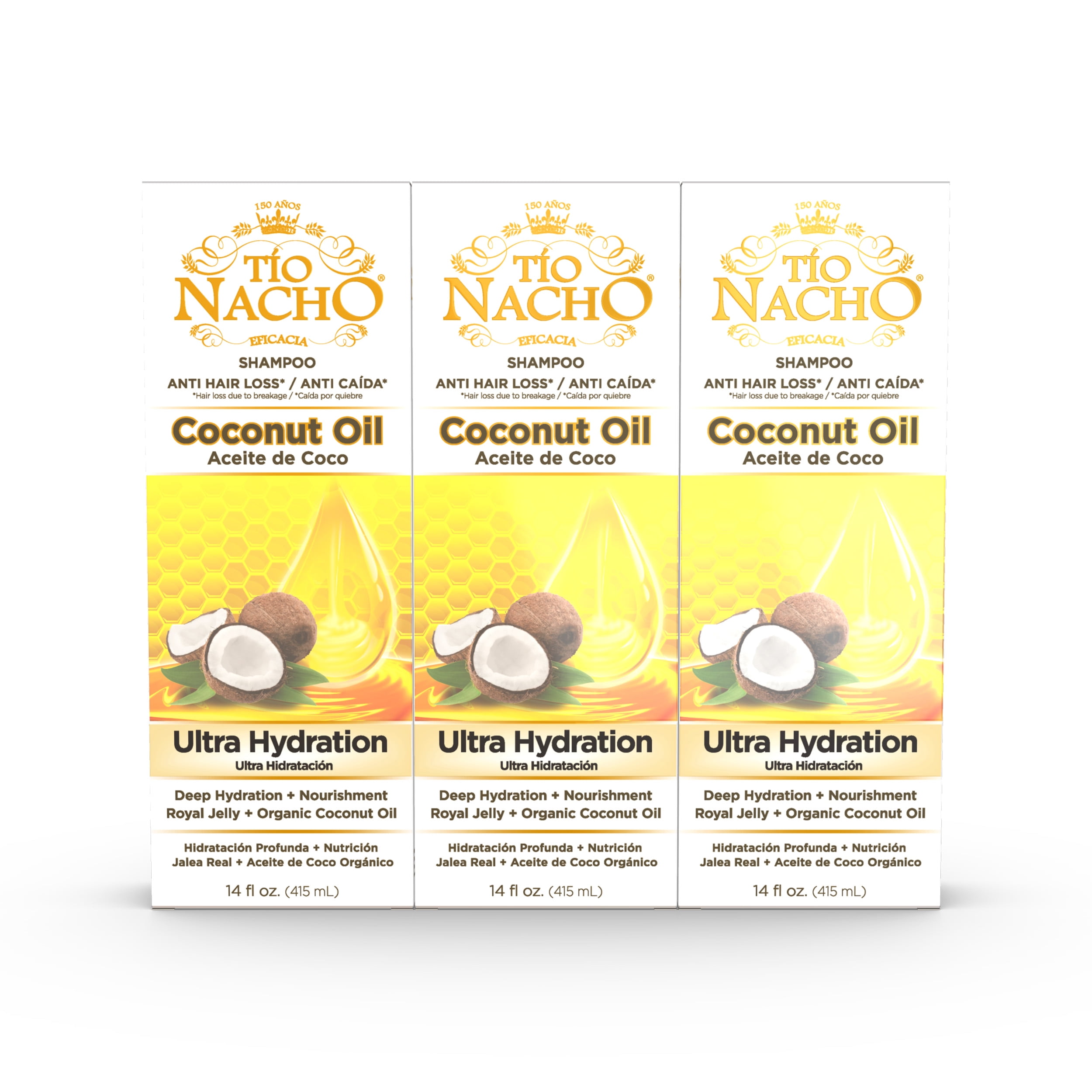 Tio Nacho Coconut Oil Ultra Hydrating Conditioner, 3 Pack, 14 oz