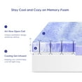 thumbnail image 2 of GIANNA Memory Foam Mattress Topper, 4 Inch Gel Infused Memory Foam, Cooling and Pressure Relieving - CertiPUR Certified - Dorm Room Essentials - King Size, 2 of 8