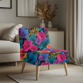 thumbnail image 3 of HELLHERO Tropical Flowers Black Stain Protection Elastic Bottom Accent Chair Cover Decorations Armless Accent Chair Cover for Armless Chair, 3 of 8