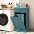 thumbnail image 4 of KIGOTY 10 Gallon Tilt-out Trash Cabinet, Pet-Proof Recycling Storage Cabinet for Kitchen, Lake BLUE, 4 of 8