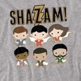 thumbnail image 2 of Shazam Movie Chibi Group Women's T Shirt, Athletic Heather, Large, 2 of 6